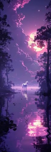 Diamond Painting Einhorn Diamond Painting Erwachsene Groß XXL (100x300cm), 5D DIY Mosaikherstellung Mond Crystal Art Stickerei Kreuzstich für kinder Anfänger, Deko Wohnzimmer, Geschenke -pg250490 von Zeipopge