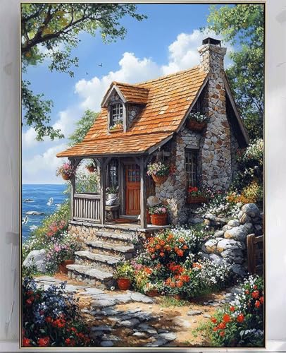 Diamond Painting Häuser, Diamond painting Erwachsene Blume Muster Design 5D DIY Eckige Vollbohrer Diamanten Malerei Stickerei Kreuzstich Basteln Erwachsene für Deko Wohnzimmer 60x80cm -zpg2507WK Diamond Painting Häuser, Diamond painting Erwachsene Blume Muster Design 5D DIY Eckige Vollbohrer Diamanten Malerei Stickerei Kreuzstich Basteln Erwachsene für Deko Wohnzimmer 60x80cm -zpg2507WK von Zeipopge