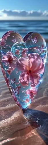 Diamond Painting Kirschblüten Diamond Painting Kinder, Crystal Art Liebe Mosaikherstellung 5D DIY Vollbohrer Diamanten Malerei Stickerei Kreuzstich für Deko Wohnzimmer, Geschenke 90x270cm -pg250404 von Zeipopge