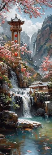Diamond Painting Landschaft Diamond Painting Erwachsene Groß XXL (60x180cm), 5D DIY Mosaikherstellung Fallen Crystal Art Stickerei Kreuzstich für kinder Anfänger, Deko Wohnzimmer, Geschenke -pg2504Q0 von Zeipopge