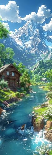 Diamond Painting Landschaft Diamond Painting Erwachsene Groß XXL (80x240cm), 5D DIY Mosaikherstellung Berg Crystal Art Stickerei Kreuzstich für kinder Anfänger, Deko Wohnzimmer, Geschenke -pg2504HX von Zeipopge
