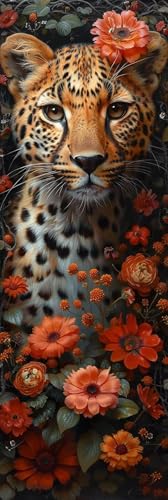 Diamond Painting Leopard Diamond Painting Erwachsene Groß XXL (100x300cm), 5D DIY Mosaikherstellung Blume Crystal Art Stickerei Kreuzstich für kinder Anfänger, Deko Wohnzimmer, Geschenke -pg2504XV von Zeipopge