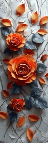 Diamond Painting Rose Diamond Painting Erwachsene Groß XXL (100x300cm), 5D DIY Mosaikherstellung Blume Crystal Art Stickerei Kreuzstich für kinder Anfänger, Zimmer Deko Wohnzimmer, Geschenke -pg2504Z2 von Zeipopge