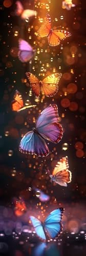 Diamond Painting Schmetterling Diamond Painting Kinder, Crystal Art Tier Mosaikherstellung 5D DIY Vollbohrer Diamanten Malerei Stickerei Kreuzstich für Deko Wohnzimmer, Geschenke 90 x 270 cm -pg2504J9 von Zeipopge