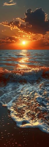 Diamond Painting Sonnenuntergang Diamond Painting Kinder, Crystal Art Ozean Mosaikherstellung 5D DIY Vollbohrer Diamanten Malerei Stickerei Kreuzstich für Deko Wohnzimmer (70x210cm) -pg2504YP2U0 von Zeipopge