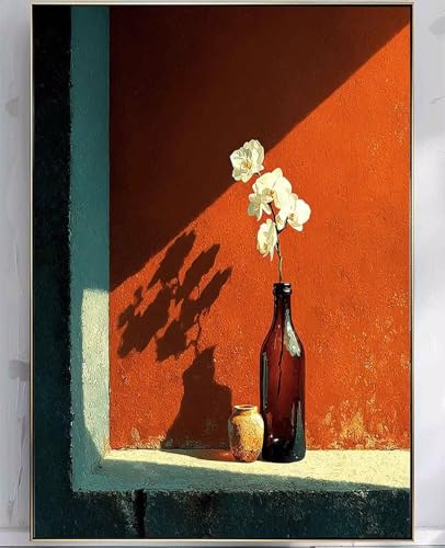 Diamond Painting Vase, Diamond painting Erwachsene Blume Muster Design 5D DIY Eckige Vollbohrer Diamanten Malerei Stickerei Kreuzstich Basteln Erwachsene für Deko Wohnzimmer (80x110cm) -zpg2507I5 von Zeipopge