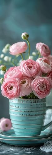 Diamond Painting Vase Diamond Painting Erwachsene Groß XXL 100x300cm, 5D DIY Mosaikherstellung Rose Crystal Art Stickerei Kreuzstich für kinder Anfänger, Zimmer Deko Wohnzimmer, Geschenke -pg2504Q5 von Zeipopge