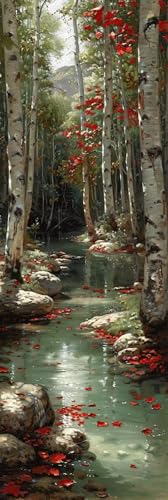 Diamond Painting Wald Diamond Painting Erwachsene Groß XXL (100x300cm), 5D DIY Mosaikherstellung Landschaft Crystal Art Stickerei Kreuzstich für kinder Anfänger, Deko Wohnzimmer, Geschenke -pg250455 von Zeipopge
