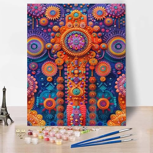 Malen Nach Zahlen Abstrakt Malen Nach Zahlen Erwachsene, Paint by Numbers Graffiti Paint by Numbers Adult Inklusive 3 Pinsel und Acrylfarbe für Zimmer Deko Wohnzimmer, Geschenke (50 x 65 cm) -zp253IR von Zeipopge