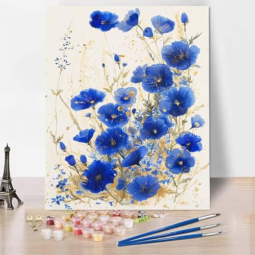 Malen Nach Zahlen Anlage Malen Nach Zahlen Erwachsene, Paint by Numbers Magnolie Paint by Numbers Adult Inklusive 3 Pinsel und Acrylfarbe für Zimmer Deko Wohnzimmer, Geschenke (40 x 50 cm) -zp2538P von Zeipopge