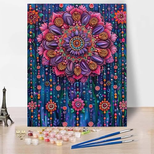 Malen Nach Zahlen Blume Malen Nach Zahlen Erwachsene, Paint by Numbers Anlage Paint by Numbers Adult Inklusive 3 Pinsel und Acrylfarbe für Zimmer Deko Wohnzimmer, Geschenke (100x135cm) -zp25339 von Zeipopge