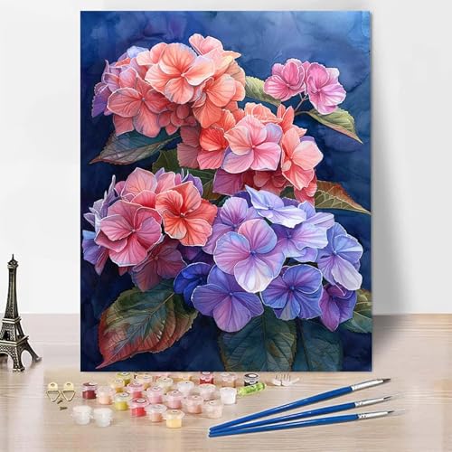 Malen Nach Zahlen Erwachsene Blumen Malen Nach Zahlen, Paint by Numbers Blume Painting by Numbers Bastelset Erwachsene mit 3 Pinseln und Acrylfarbe für Zimmer Deko, Geschenke (100 x 135 cm) -zp2530M von Zeipopge