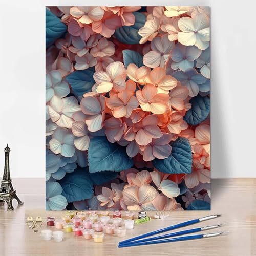 Malen Nach Zahlen Erwachsene Magnolie Malen Nach Zahlen, Paint by Numbers Blume Painting by Numbers Bastelset Erwachsene mit 3 Pinseln und Acrylfarbe für Zimmer Deko, Geschenke (100 x 135 cm) -zp253K5 von Zeipopge