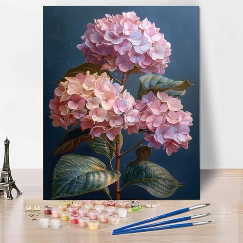Malen Nach Zahlen Erwachsene Magnolie Malen Nach Zahlen, Paint by Numbers Blume Painting by Numbers Bastelset Erwachsene mit 3 Pinseln und Acrylfarbe für Zimmer Deko, Geschenke (40x50cm) -zp253AS von Zeipopge
