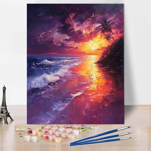Malen Nach Zahlen Erwachsene Strand Malen Nach Zahlen, Paint by Numbers Sonnenuntergang Painting by Numbers Bastelset Erwachsene mit 3 Pinseln und Acrylfarbe für Zimmer Deko 40 X 60 CM -zp253I3 Malen Nach Zahlen Erwachsene Strand Malen Nach Zahlen, Paint by Numbers Sonnenuntergang Painting by Numbers Bastelset Erwachsene mit 3 Pinseln und Acrylfarbe für Zimmer Deko 40 X 60 CM -zp253I3 von Zeipopge