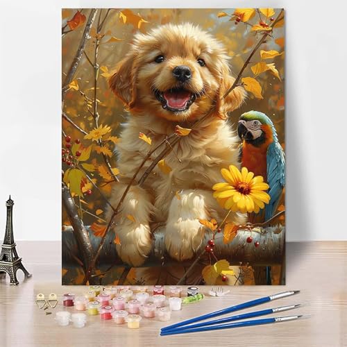 Malen Nach Zahlen Hund Malen Nach Zahlen Erwachsene, Paint by Numbers Papagei Paint by Numbers Adult Inklusive 3 Pinsel und Acrylfarbe für Zimmer Deko Wohnzimmer, Geschenke 40 X 50 CM -zp2539LGL6X Malen Nach Zahlen Hund Malen Nach Zahlen Erwachsene, Paint by Numbers Papagei Paint by Numbers Adult Inklusive 3 Pinsel und Acrylfarbe für Zimmer Deko Wohnzimmer, Geschenke 40 X 50 CM -zp2539LGL6X von Zeipopge
