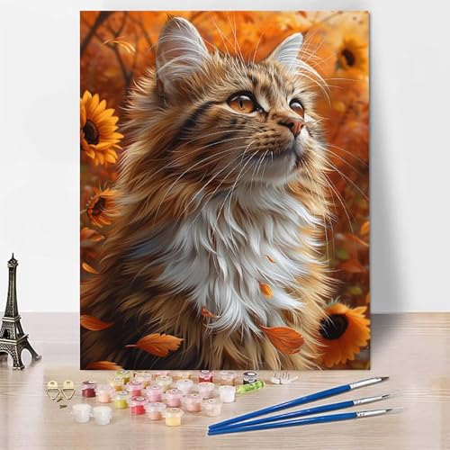 Malen Nach Zahlen Katze Malen Nach Zahlen Erwachsene, Paint by Numbers Sonnenblume Paint by Numbers Adult Inklusive 3 Pinsel und Acrylfarbe für Zimmer Deko Wohnzimmer, Geschenke 30 x 40 cm -zp253N8 Malen Nach Zahlen Katze Malen Nach Zahlen Erwachsene, Paint by Numbers Sonnenblume Paint by Numbers Adult Inklusive 3 Pinsel und Acrylfarbe für Zimmer Deko Wohnzimmer, Geschenke 30 x 40 cm -zp253N8 von Zeipopge