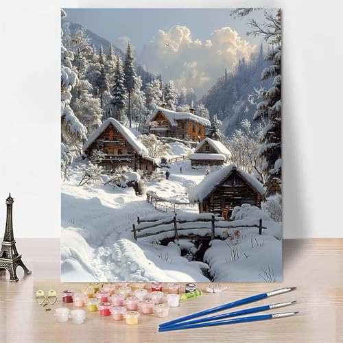 Malen Nach Zahlen Landschaft Malen Nach Zahlen Erwachsene, Paint by Numbers Winter Paint by Numbers Adult Inklusive 3 Pinsel und Acrylfarbe für Zimmer Deko Wohnzimmer, Geschenke 40 X 50 CM -zp253XM Malen Nach Zahlen Landschaft Malen Nach Zahlen Erwachsene, Paint by Numbers Winter Paint by Numbers Adult Inklusive 3 Pinsel und Acrylfarbe für Zimmer Deko Wohnzimmer, Geschenke 40 X 50 CM -zp253XM von Zeipopge