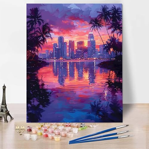 Malen Nach Zahlen London Malen Nach Zahlen Erwachsene, Paint by Numbers Landschaft Paint by Numbers Adult Inklusive 3 Pinsel und Acrylfarbe für Zimmer Deko Wohnzimmer, Geschenke 20 X 30 CM -zp25314 von Zeipopge