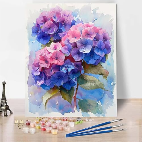 Malen Nach Zahlen Magnolie Malen Nach Zahlen Erwachsene, Paint by Numbers Blume Paint by Numbers Adult Inklusive 3 Pinsel und Acrylfarbe für Zimmer Deko Wohnzimmer, Geschenke (60x80cm) -zp2532T von Zeipopge