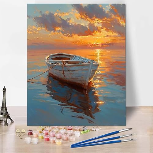 Malen Nach Zahlen Sonnenuntergang Malen Nach Zahlen Erwachsene, Paint by Numbers Boot Paint by Numbers Adult Inklusive 3 Pinsel und Acrylfarbe für Zimmer Deko, Geschenke 100 x 135 cm -zp2535DR76M Malen Nach Zahlen Sonnenuntergang Malen Nach Zahlen Erwachsene, Paint by Numbers Boot Paint by Numbers Adult Inklusive 3 Pinsel und Acrylfarbe für Zimmer Deko, Geschenke 100 x 135 cm -zp2535DR76M von Zeipopge