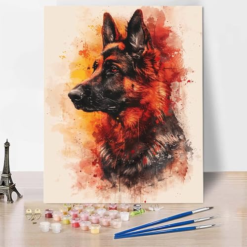 Malen Nach Zahlen Tier Malen Nach Zahlen Erwachsene, Paint by Numbers Hund Paint by Numbers Adult Inklusive 3 Pinsel und Acrylfarbe für Zimmer Deko Wohnzimmer, Geschenke (100x135cm) -zp253FS3540 von Zeipopge