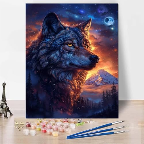 Malen Nach Zahlen Wolf Malen Nach Zahlen Erwachsene, Paint by Numbers Sternenhimmel Paint by Numbers Adult Inklusive 3 Pinsel und Acrylfarbe für Zimmer Deko Wohnzimmer, Geschenke 100 x 135 cm -zp253DP Malen Nach Zahlen Wolf Malen Nach Zahlen Erwachsene, Paint by Numbers Sternenhimmel Paint by Numbers Adult Inklusive 3 Pinsel und Acrylfarbe für Zimmer Deko Wohnzimmer, Geschenke 100 x 135 cm -zp253DP von Zeipopge