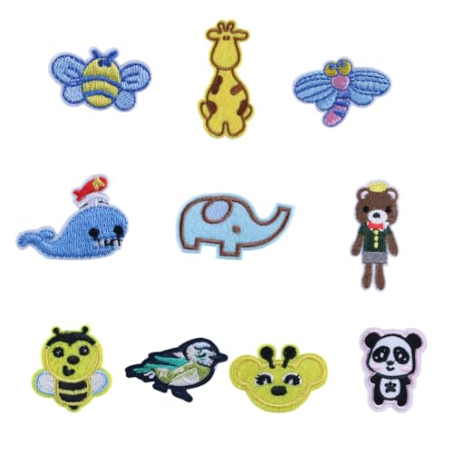 10 PCs Cartoon Bestickte Flecken Panda Reparaturflecken Schmetterlingsnähte Flecken Eisen Auf Flecken Für Kleiderbeutel 10 PCs Cartoon Bestickte Flecken Panda Reparaturflecken Schmetterlingsnähte Flecken Eisen Auf Flecken Für Kleiderbeutel von Zeiwohndc