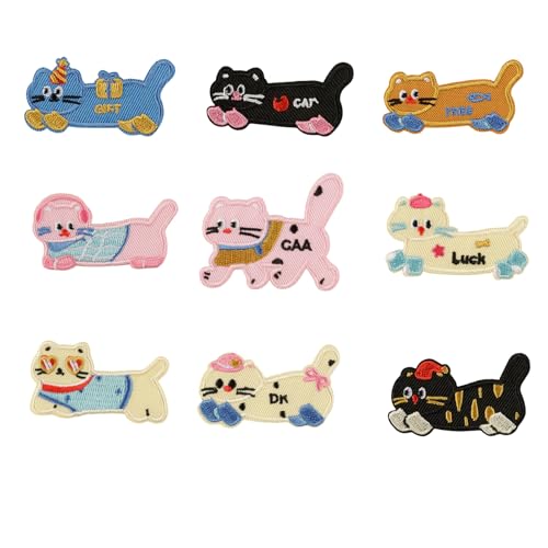 9 PCs Bestickte Flecken Cartoon Katzen Nähen Flecken Eisen Auf Flecken Dekorative Flecken Auf Flecken Für Kleiderbeutel Nähen 9 PCs Bestickte Flecken Cartoon Katzen Nähen Flecken Eisen Auf Flecken Dekorative Flecken Auf Flecken Für Kleiderbeutel Nähen von Zeiwohndc
