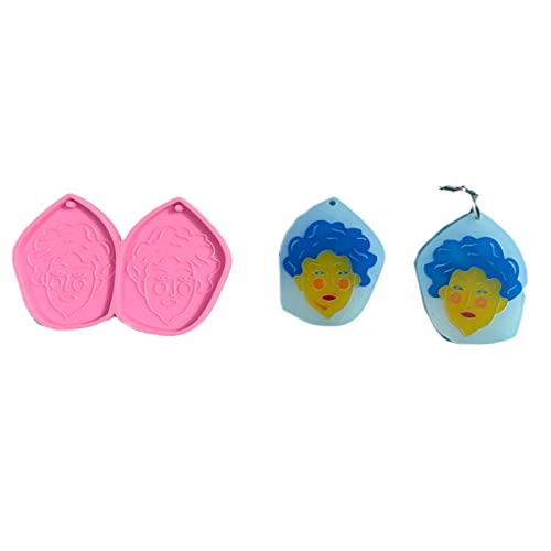 Handgefertigte Ohrringe Epoxidharz Schimmel Ohrhörer Dangler Silikonform Handwerk Schmuck Anhänger Halskette Gusswerkzeuge von Zeiwohndc