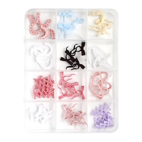 Nägel Charms Set Bau Butfly Heart Art Charms Bunte Kunstversorgungsharz Strasssteine ​​für Damennagel Strasssteine von Zeiwohndc