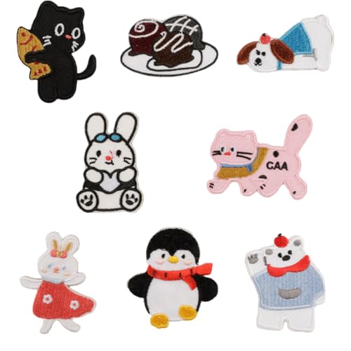 Zeiwohndc 8 PCs Cartoon Katzen Stickflecken Tiereisen Auf Flecken Gestickte Flecken Reparaturflecken Hunde Nähflecken Zeiwohndc 8 PCs Cartoon Katzen Stickflecken Tiereisen Auf Flecken Gestickte Flecken Reparaturflecken Hunde Nähflecken von Zeiwohndc