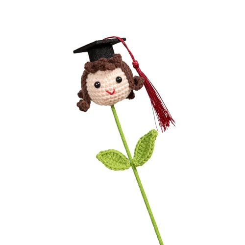 Zeiwohndc Handgefertigte Häkelblumen Abschlusshut Mädchen Hund Figur Künstliche Bouquet Stylische Akademische Leistung Geschenk Zeiwohndc Handgefertigte Häkelblumen Abschlusshut Mädchen Hund Figur Künstliche Bouquet Stylische Akademische Leistung Geschenk von Zeiwohndc