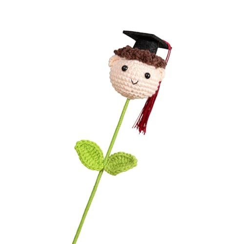 Zeiwohndc Handgefertigte Häkelblumen Abschlusshut Mädchen Hund Figur Künstliche Bouquet Stylische Akademische Leistung Geschenk Zeiwohndc Handgefertigte Häkelblumen Abschlusshut Mädchen Hund Figur Künstliche Bouquet Stylische Akademische Leistung Geschenk von Zeiwohndc