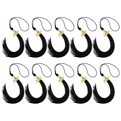 Zeiwohndc Packung Von 10 Gold Charme Graduation Caps Quasten 2025 Für Caps Dekorationen Und Abschlussveranstaltung Zeiwohndc Packung Von 10 Gold Charme Graduation Caps Quasten 2025 Für Caps Dekorationen Und Abschlussveranstaltung von Zeiwohndc