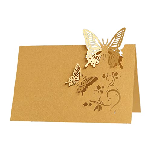 Hochzeits-Namenskarten, 100 Stück, hohl, Schmetterlingsschnitt, blanko, Karte für Hochzeiten, Bankette, Dinner-Party, weiß/blau/gold/rosa, 100 Stück, Tischkarte, ausgeschnitten, Gastnamenkarten, Hochzeits-Namenskarten, 100 Stück, hohl, Schmetterlingsschnitt, blanko, Karte für Hochzeiten, Bankette, Dinner-Party, weiß/blau/gold/rosa, 100 Stück, Tischkarte, ausgeschnitten, Gastnamenkarten, von Zeizafa