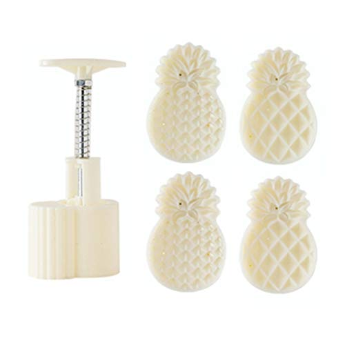 Kunststoff Mooncake Ananas Stempel Ausstecher Kuchen Handdruck Backen Zubehör Mid-Autumn Festival Küche Gadgets Mini Mooncake von Zeizafa
