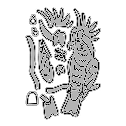 Tier-Papagei Metall-Stanzschablonen, handgefertigt, Basteln, Scrapbooking, Prägezubehör für Kinder, Mädchen, Metall-Stanzformen für Scrapbooking von Zeizafa