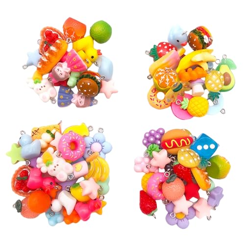 Zeizafa 20 Stück sortierte bunte Harz-Anhänger, Tier-, Obst-, Lebensmittel-Anhänger für Schmuck, Basteln, Halsketten, Armbänder, Zubehör Zeizafa 20 Stück sortierte bunte Harz-Anhänger, Tier-, Obst-, Lebensmittel-Anhänger für Schmuck, Basteln, Halsketten, Armbänder, Zubehör von Zeizafa