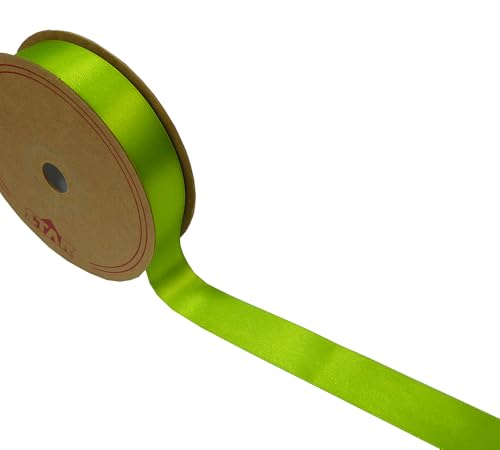 Doppelseitiges Satinband, 25 mm hoch, 50 Meter, apfelgrün Doppelseitiges Satinband, 25 mm hoch, 50 Meter, apfelgrün von Zelda Bomboniere