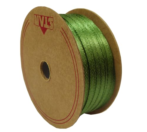 Doppelseitiges Satinband, 3 x 100 m, farbig (Moosgrün) von Zelda Bomboniere