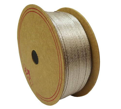Doppelseitiges Satinband, 3 x 100 m, farbig (Taupe) von Zelda Bomboniere