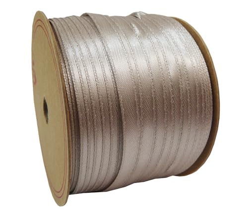 Doppelseitiges Satinband, 6 mm hoch, 100 Meter, bunt (Taupe) von Zelda Bomboniere
