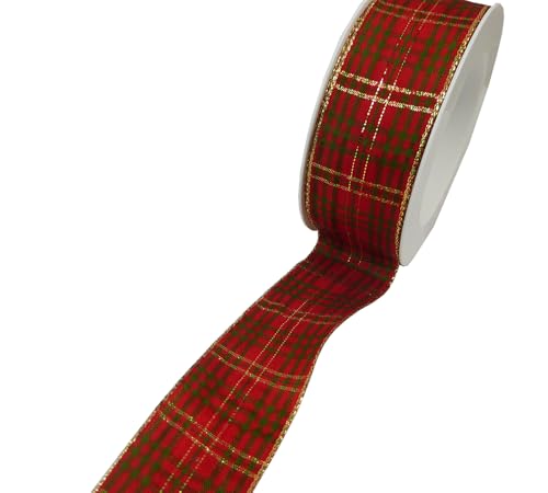 Lamè Tartan-Band, 40 mm, 20 m, Weihnachtsdekoration Lamè Tartan-Band, 40 mm, 20 m, Weihnachtsdekoration von Zelda Bomboniere