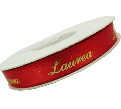 Satinband, rot, Abschlussfeier, 10 mm, 25 m von Zelda Bomboniere