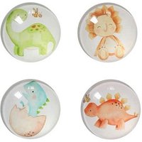 Zeller Dinos Magnete Motiv, Kunststoff Ø 2,5 x 0,8 cm, 4 St. von Zeller