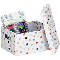 Zeller Dots Aufbewahrungsbox weiß, mit Punkten 18,0 cm x 25,0 cm x Zeller Dots Aufbewahrungsbox weiß, mit Punkten 18,0 cm x 25,0 cm x von Zeller