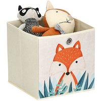 Zeller Fuchs Aufbewahrungsbox beige 28,0 x 28,0 x 28,0 cm, 1 St. von Zeller