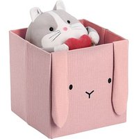 Zeller Hase Aufbewahrungsbox altrosa 28,0 x 28,0 x 28,0 cm, 1 St. von Zeller