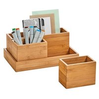 Zeller Schreibtisch-Organizer 4tlg-Set natur Bambus 3 Fächer 28,0 x 17,7 x 11,0 cm Zeller Schreibtisch-Organizer 4tlg-Set natur Bambus 3 Fächer 28,0 x 17,7 x 11,0 cm von Zeller